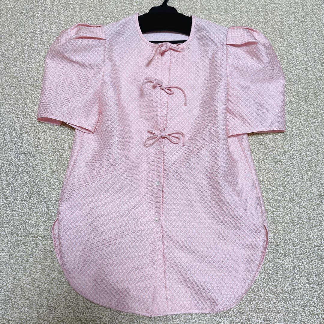 【新品・未使用品】定価27,500円 アミカキッズ クチュールブラウス ピンク