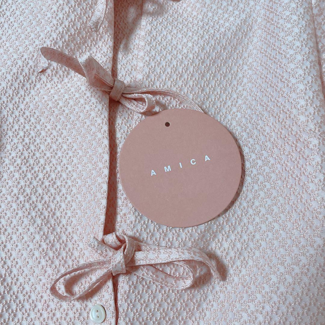 【新品・未使用品】定価27,500円 アミカキッズ クチュールブラウス ピンク