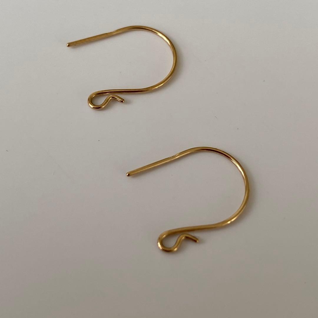 新品⭐️K18ゴールド ピアスフック パーツ　1ペア