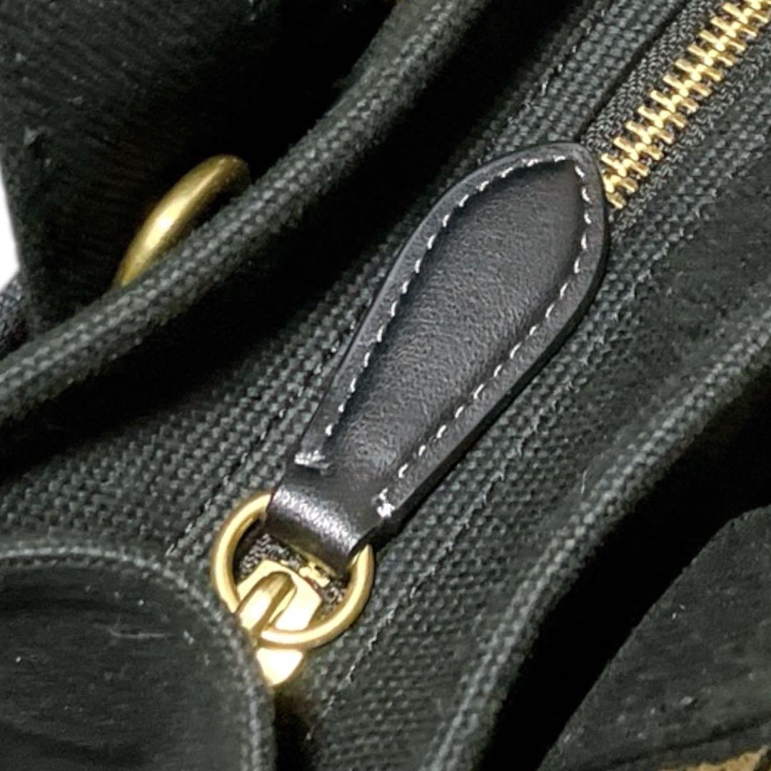 コーチ 良品 2way レキシー 日本限定 カーゴトート26 ブラック 刺繍