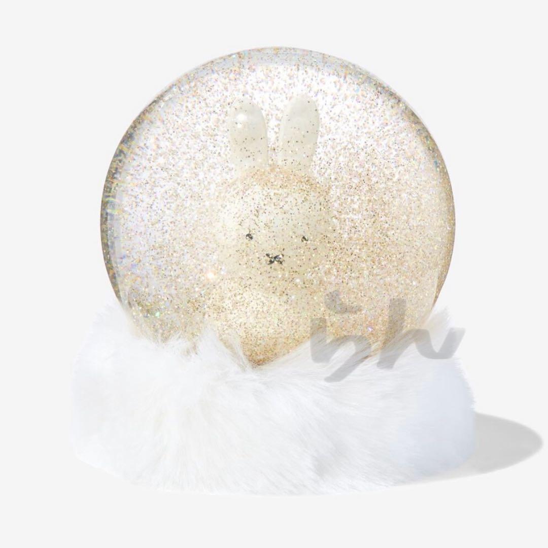 miffy【日本未販売】ミッフィー スノードーム ホワイト＆ゴールド