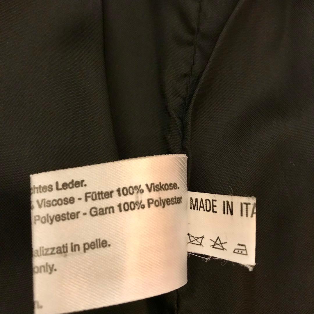 【イタリア製】【大きいサイズ】レザージャケット・コート黒 フィレンツェの老舗購入