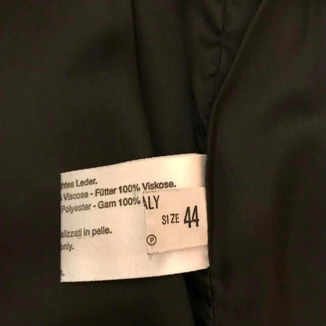 【イタリア製】【大きいサイズ】レザージャケット・コート黒 フィレンツェの老舗購入