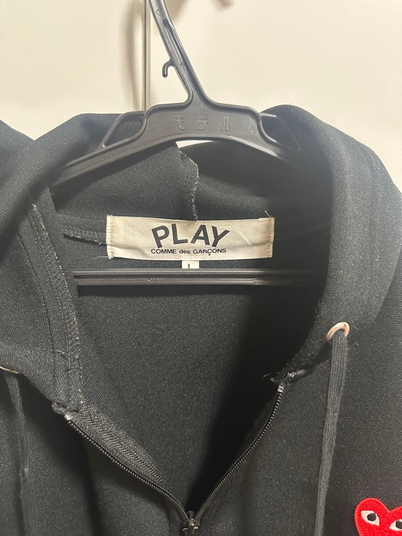 PLAY COMME des GARÇONS ブラックパーカー　Lサイズ