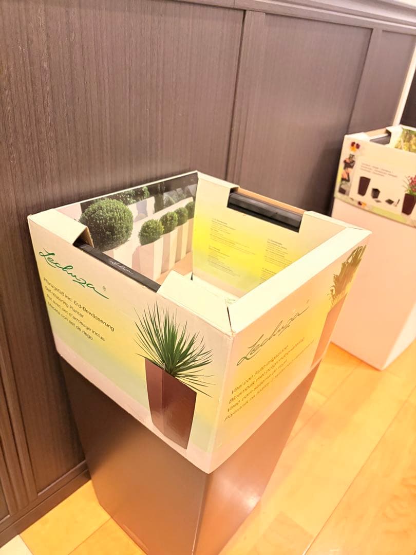 Lechuza 茶30 プランター自動給水プランタ最長12週間水やり不要　訳あり