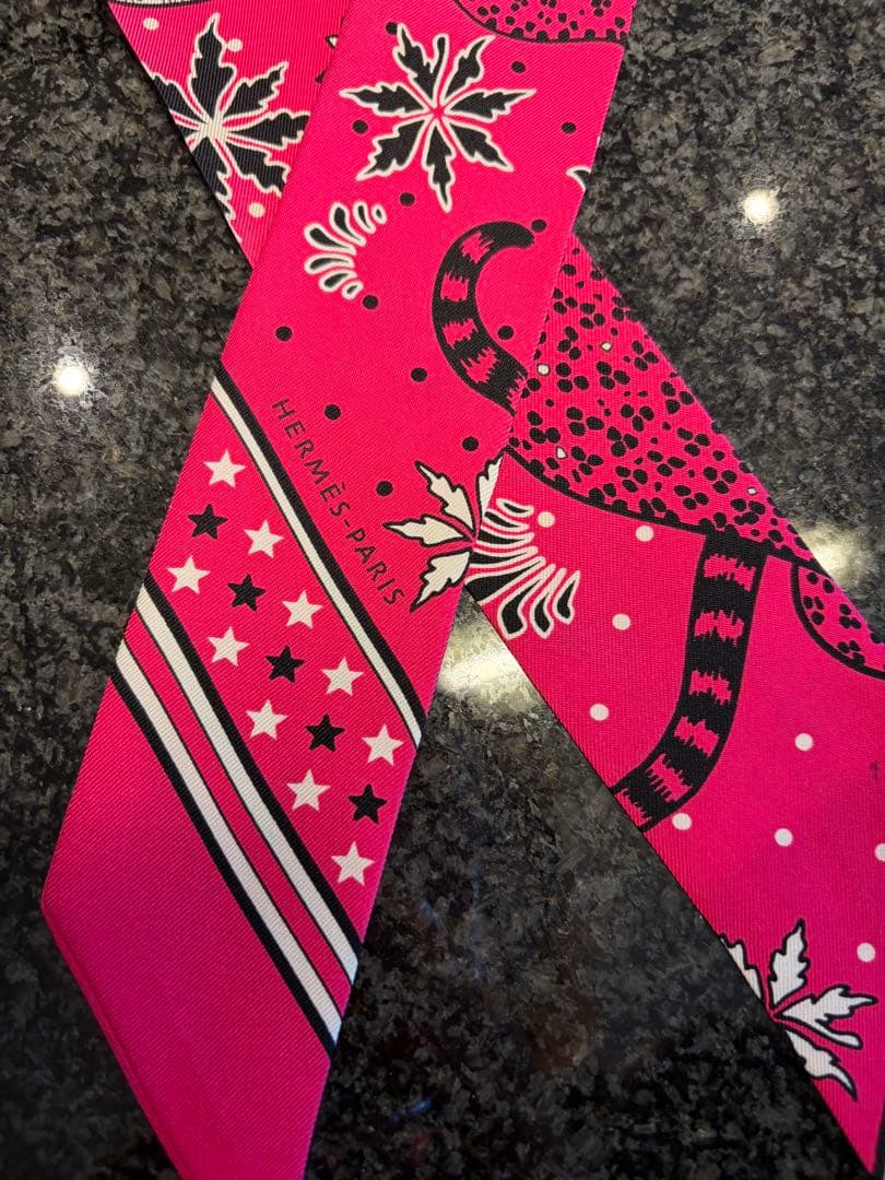 HERMES ツイリー 2本セット スカーフ エルメス オレンジ箱付き 美品