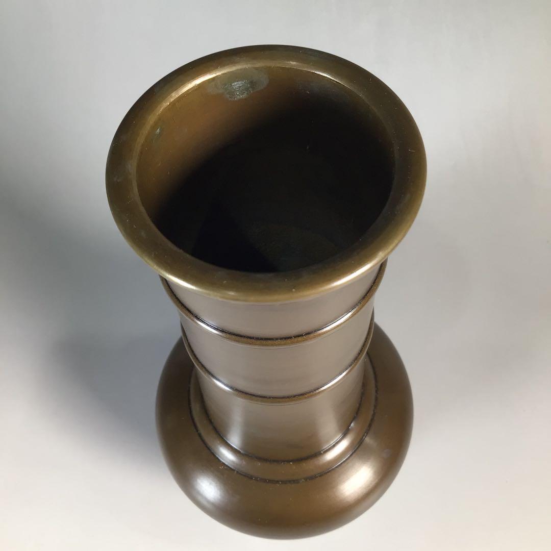 Ｎ８４１　皆具　『角田秀峰造』『唐銅』『水指　建水　蓋置　杓立』　共箱　茶道具