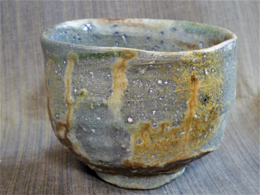 入手困難★ジェフ・シャピロ【師：伊勢崎淳】焼き締め茶碗★個展作★ニューヨーク