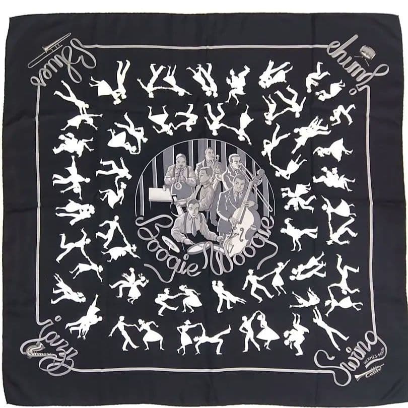 P*a様 レア エルメス HERMES スカーフ カレ90 ブギウギ シルク