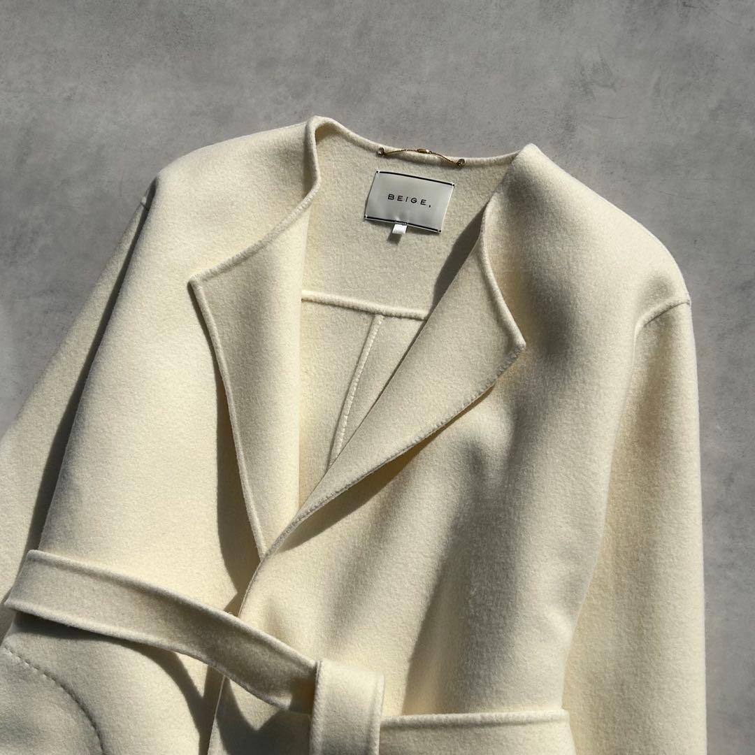 ♡美品♡　ベイジ　SAREショートコート　リバージャケット　ベルト付　定価6.4