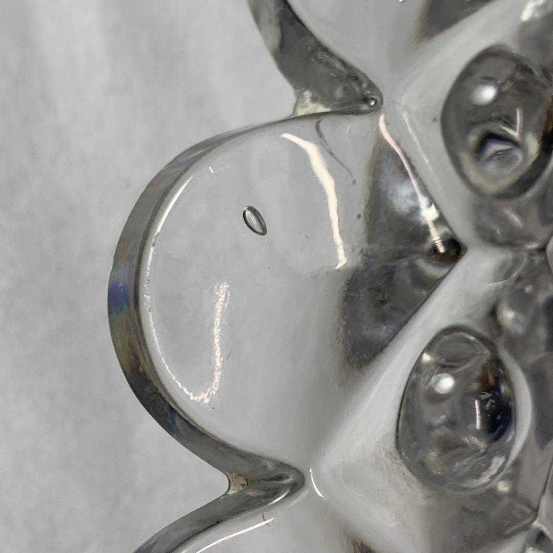 K666⭐︎共箱入 “えど硝子 菓子器 一調 ”鉛ガラス 楕円形プレート ビードロ