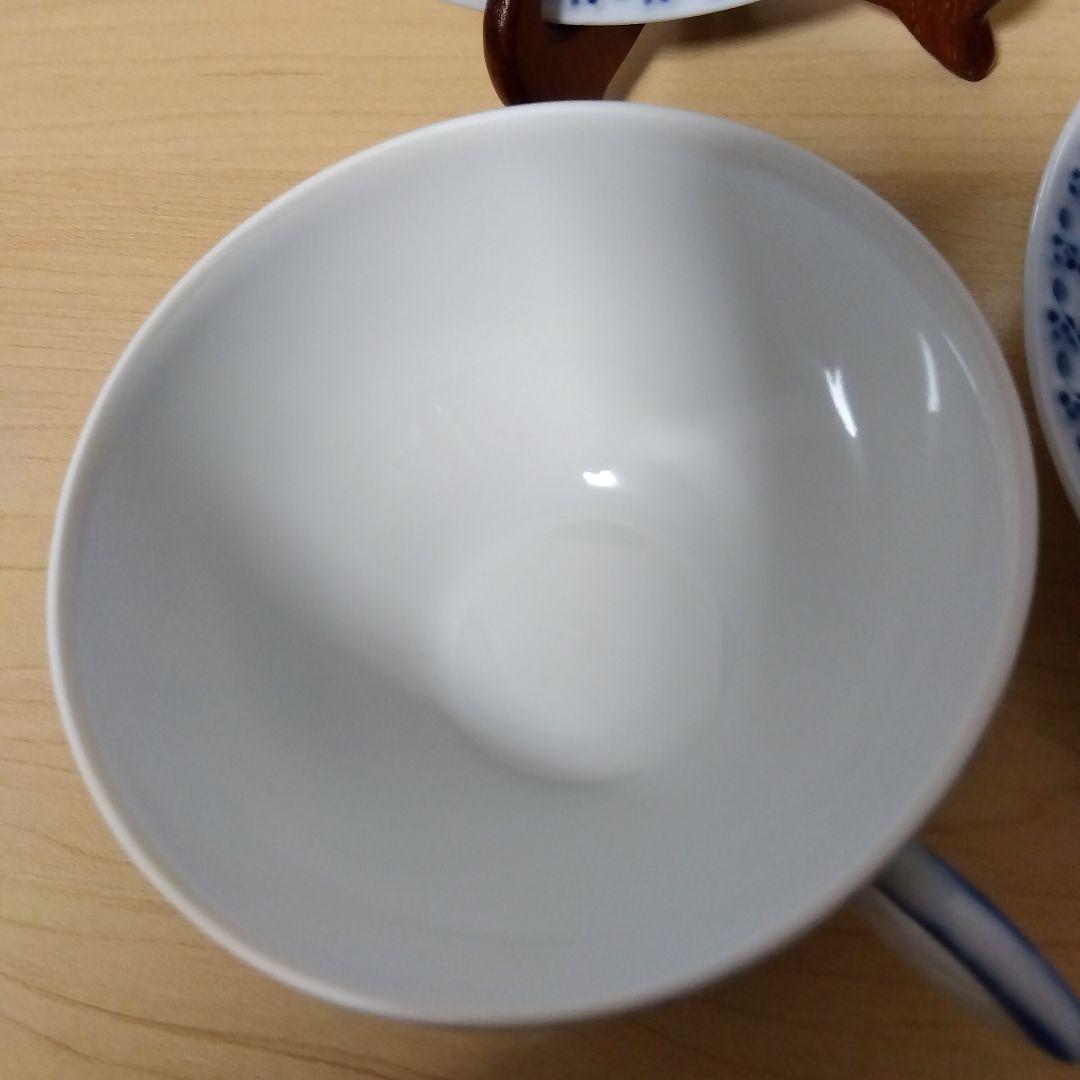  ハーフレース　カップ＆ソーサー ペア　2客