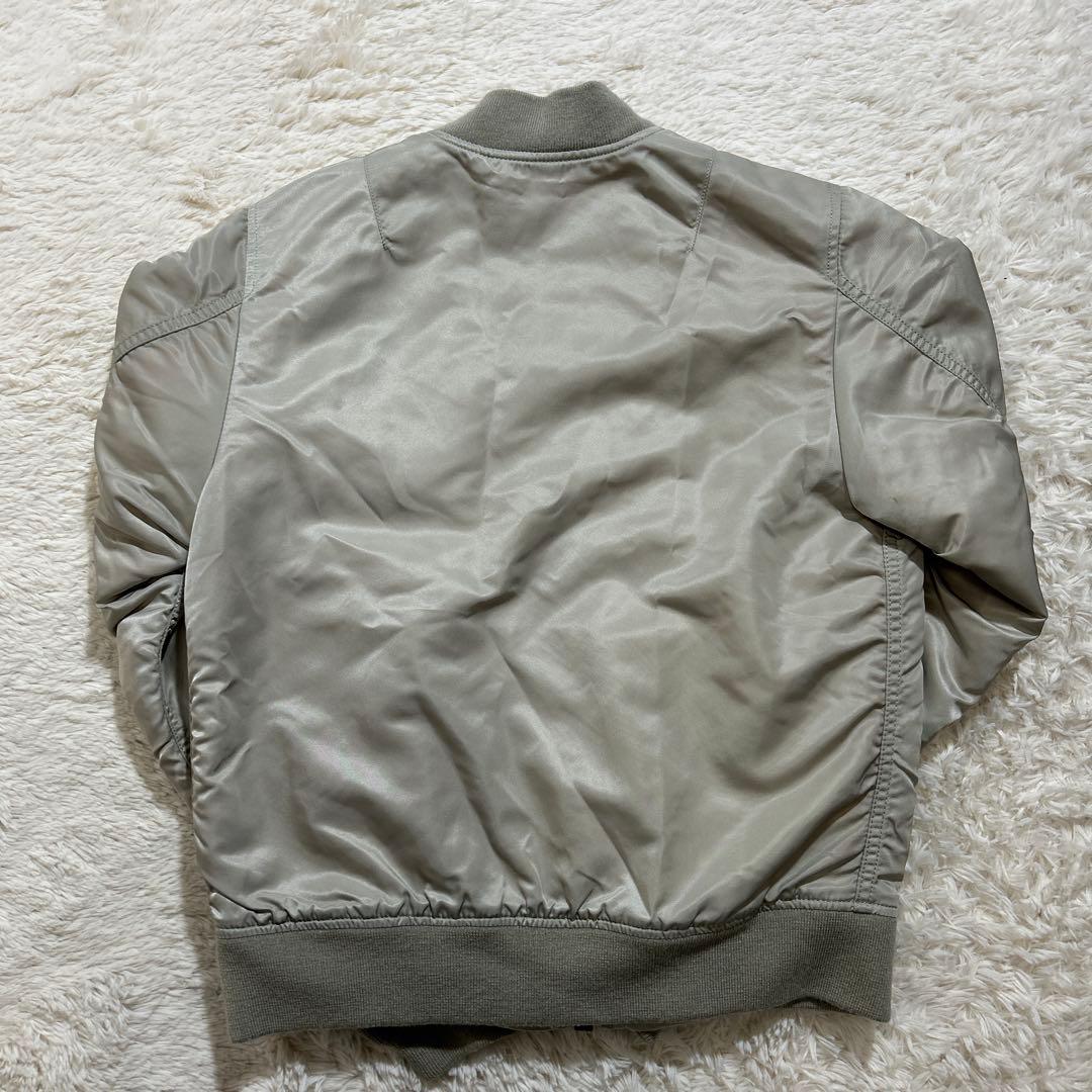 【美品】ALPHA MA-1 フライトジャケット シルバー M 短丈