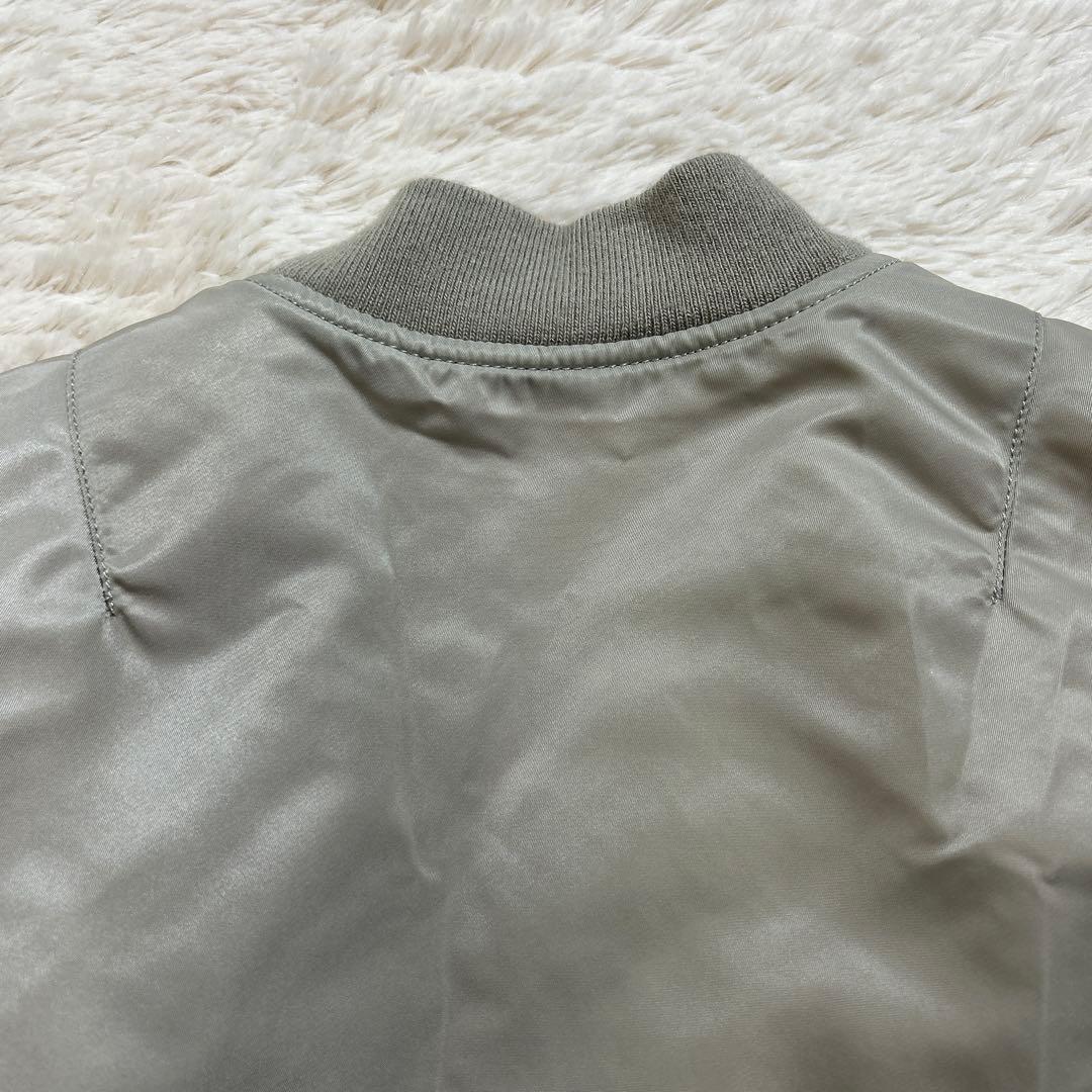 【美品】ALPHA MA-1 フライトジャケット シルバー M 短丈