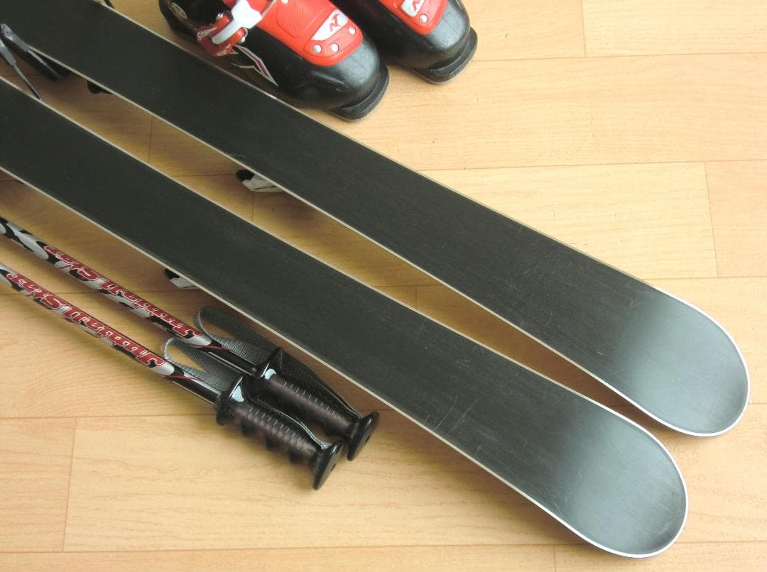 ■1月限定■送料無料■スワロー■子供用スキーセット■100/19.5■WAX済■