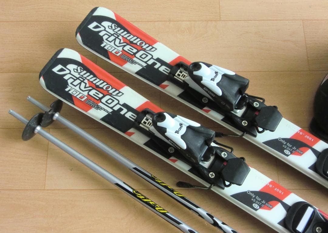 ■1月限定■送料無料■スワロー■子供用スキーセット■100/19.5■WAX済■