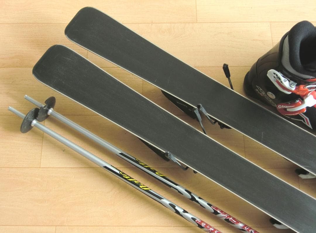 ■1月限定■送料無料■スワロー■子供用スキーセット■100/19.5■WAX済■