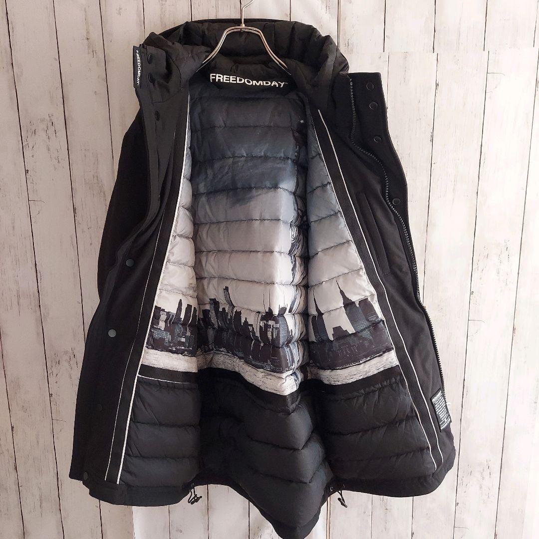 【FREEDOMDAY】フリーダムデイ フルジップ 中綿ジャケット L相当 黒