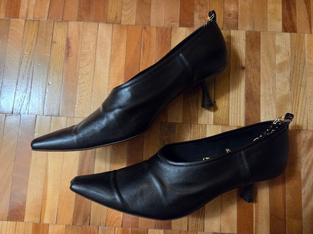 ステラマッカートニー パンプス チェーンストラップ付き ブラック 39