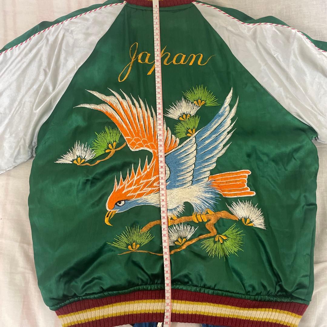 50′s スカジャン　中綿あり　鷹　ジャパンマップ　38度線　M デッドストック