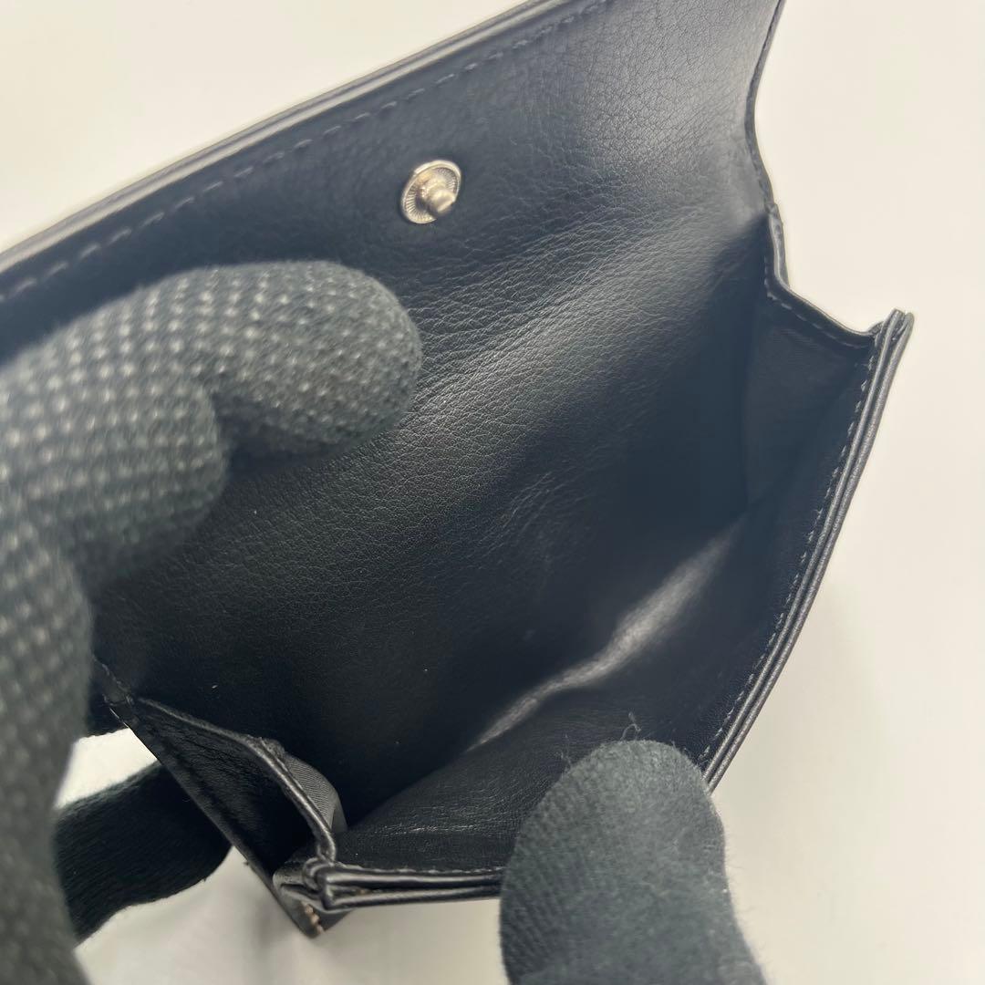 希少 コーチ 三つ折り財布 ソーホー ブラック コンパクトウォレット ベルト