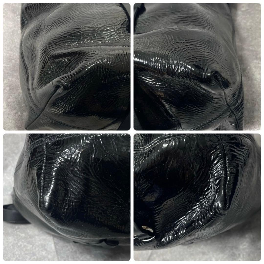 美品　バリー　大容量　トートバッグ　黒　光沢　メンズ　A4対応