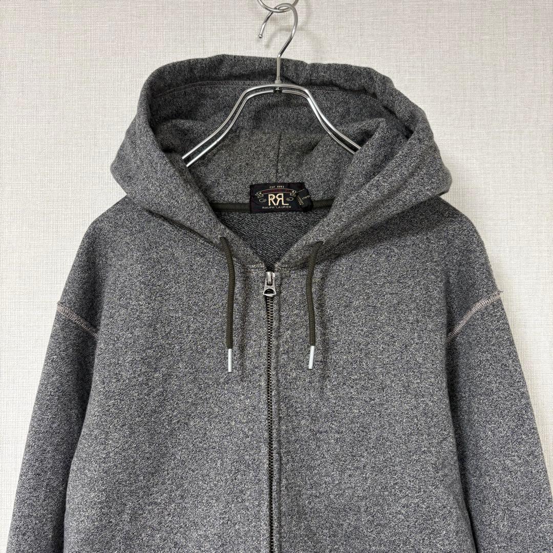 RRL ダブルアールエル フレンチテリーフルジップフーディー グレー系S