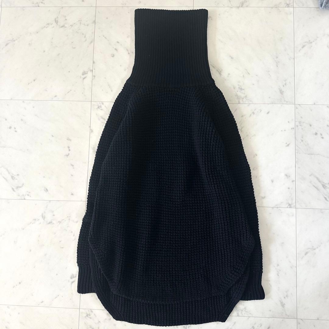 美品♪ドゥーズィエムクラス ワッフル編みタートルネックニット 黒 ブラック