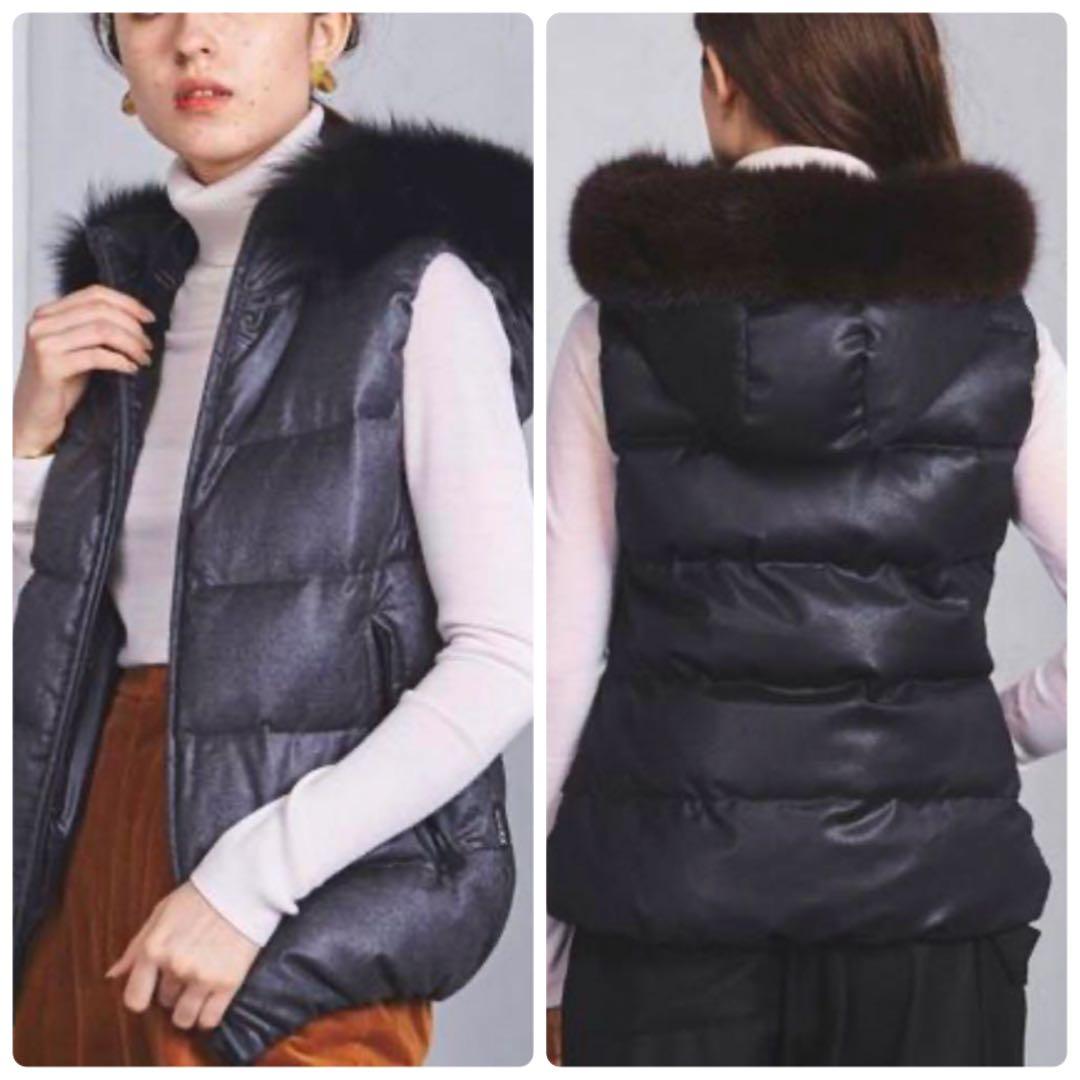 美品 デュベティカ 別注 ダウン ベスト カシミヤ ファー goccia