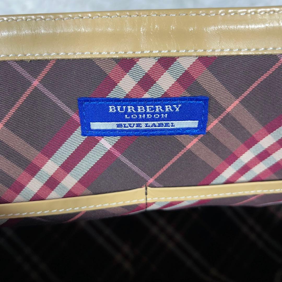 美品✨バーバリーブルーレーベル トートバッグ ノバチェック ホースロゴ 大容量
