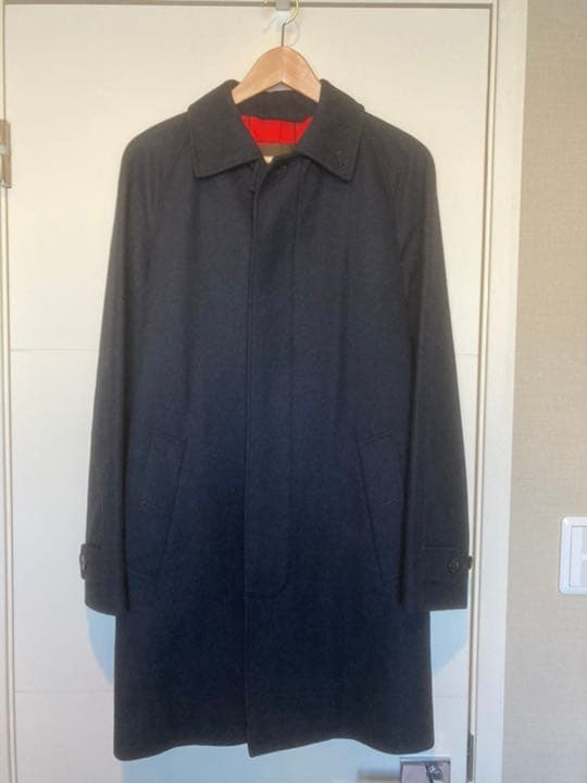 マッキントッシュ　ウールステンカラーコート　ネイビー36