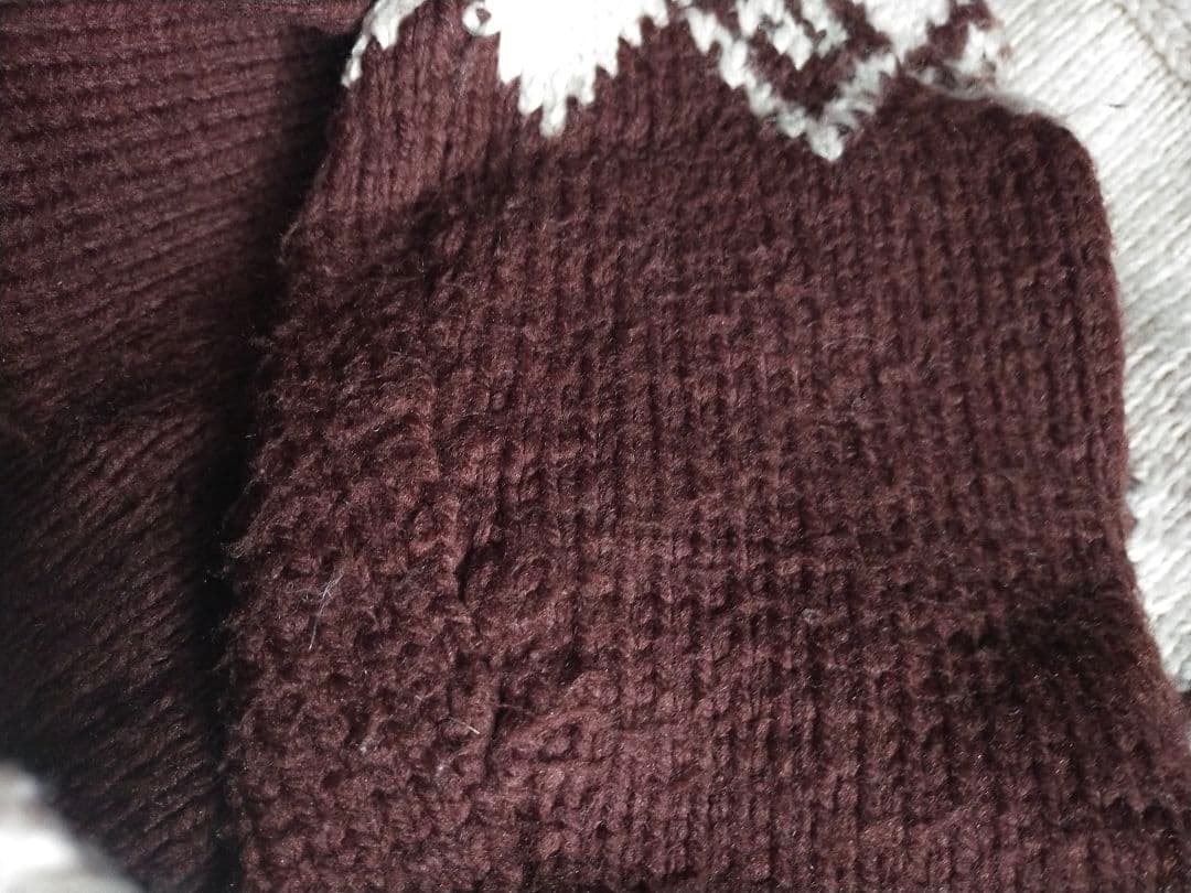 Vintage 60 70s ダイヤ柄 カウチンセーター