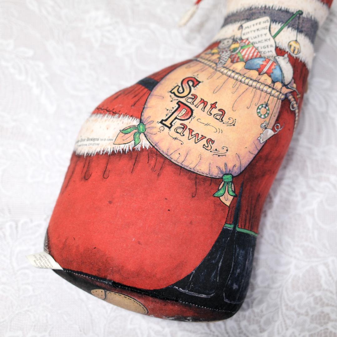 【未使用】アメリカ製 猫サンタクロース ドアストッパー