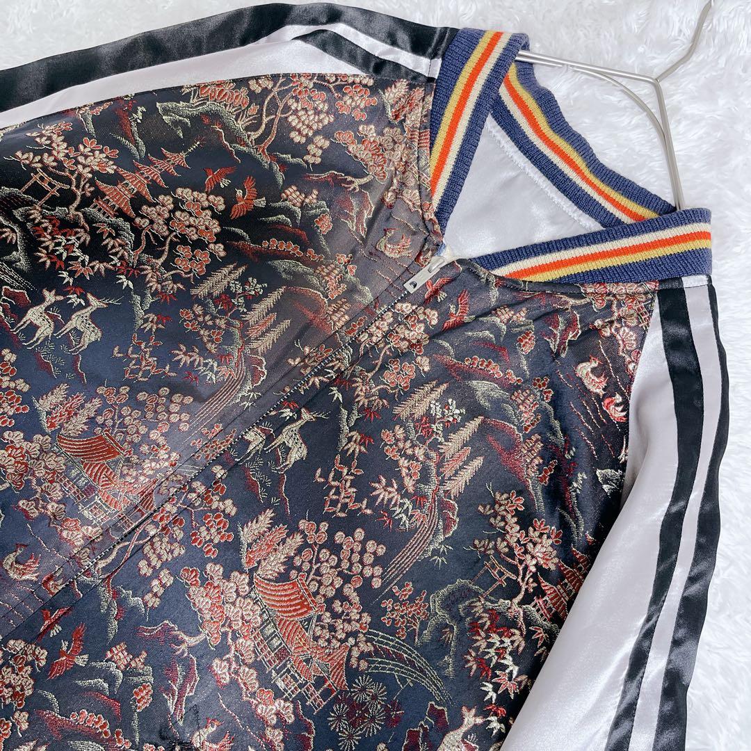 極希少✨東洋エンタープライズ スカジャン リバーシブル サテン ラメ 刺繍 日本