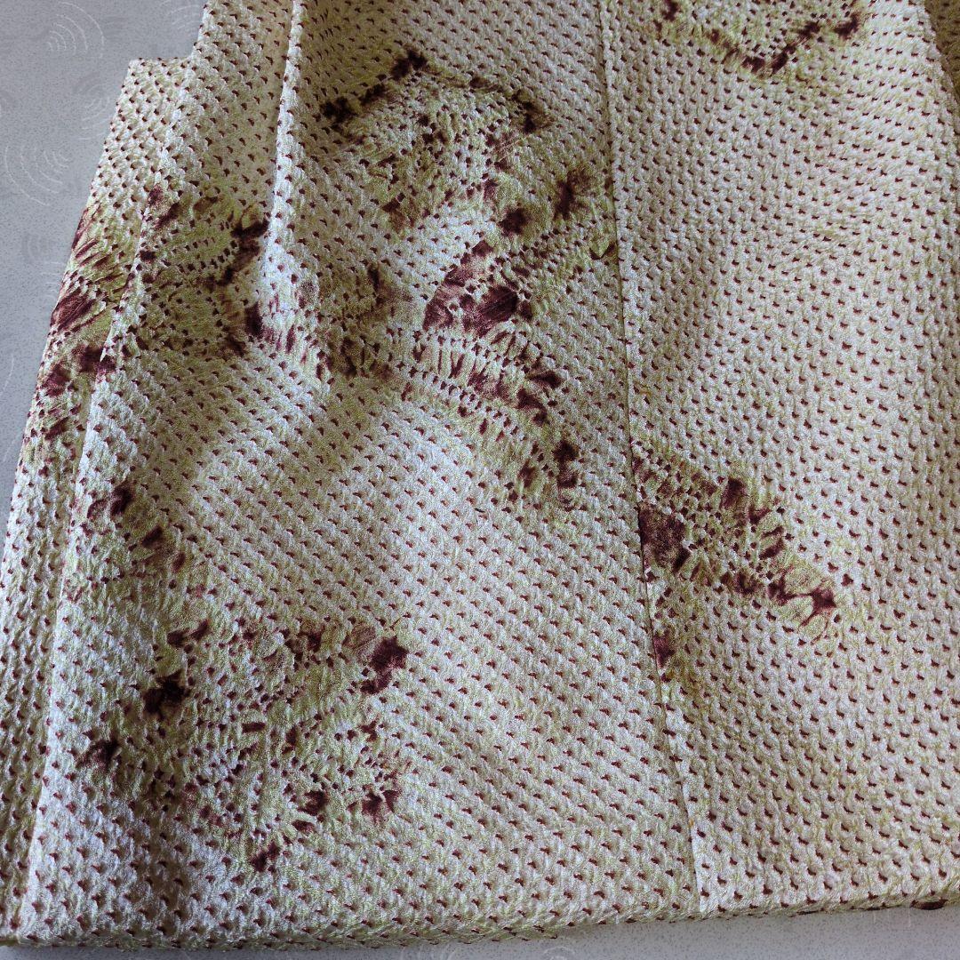 七五三３歳正絹総絞り手縫いの被布（中綿無し）クリーム色