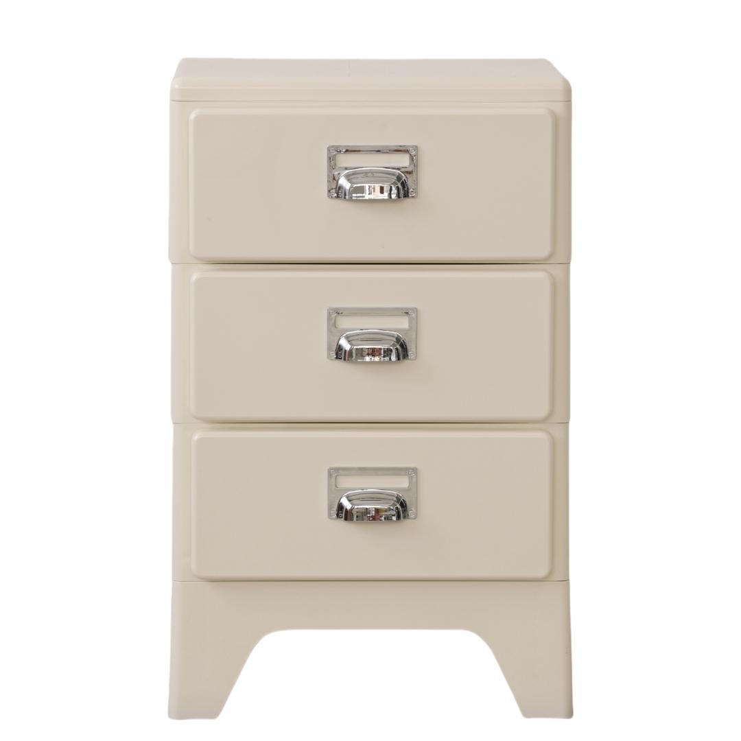 【アイボリー】チェスト 組立不要 3段 収納ケース 収納ボックス 引き出し