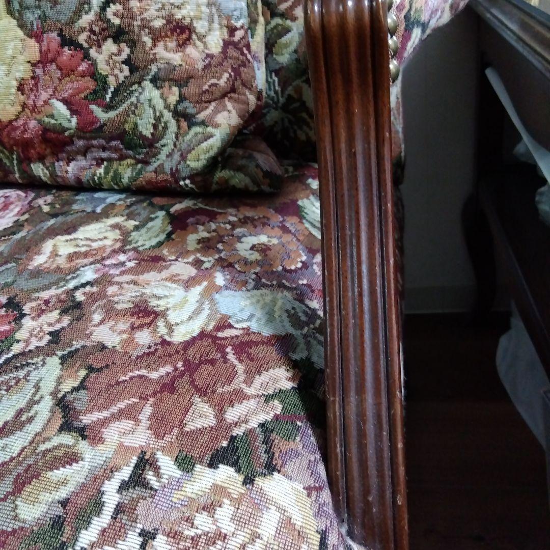 ゴブラン織クラシック　アメリカ製１人用ソファ