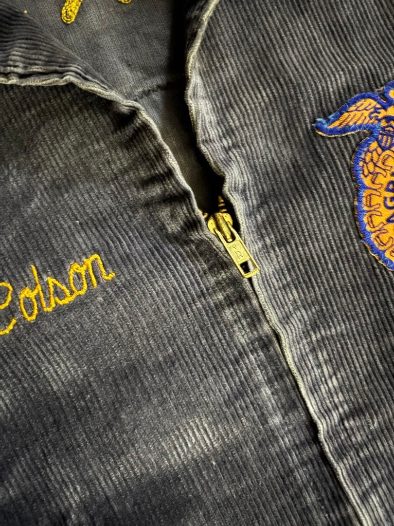 【極上フェード】 70s ~【ナス紺】 FFA ジャケット 　lot100-36