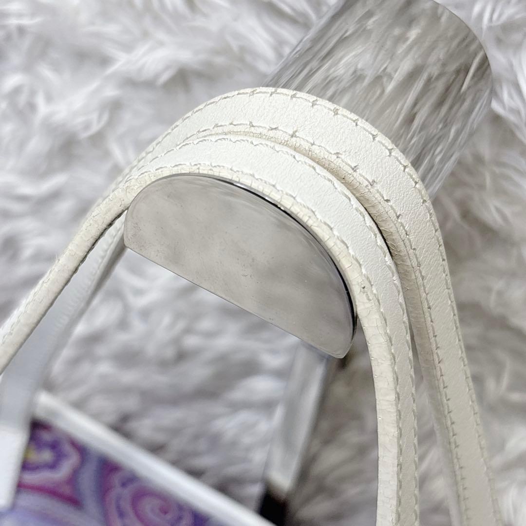 希少 エトロ ハンドバッグ トートバッグ ペイズリー パープル