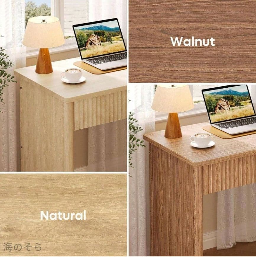 学習机 パソコンデスク シンプルデスク ナチュラル 引き出し付き 幅 100cm