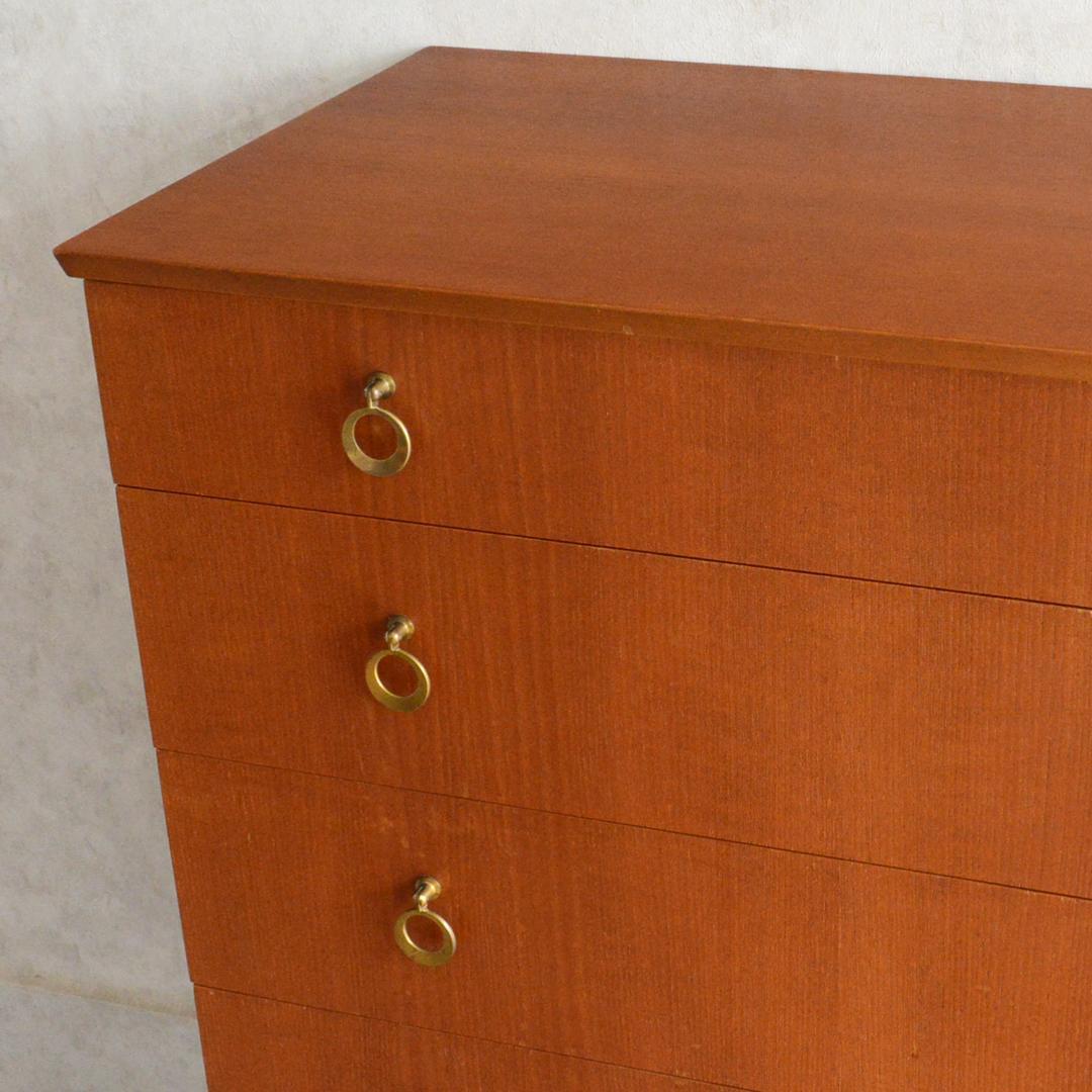 イギリスヴィンテージ ミッドセンチュリー チーク 5段チェスト 北欧家具 タンス