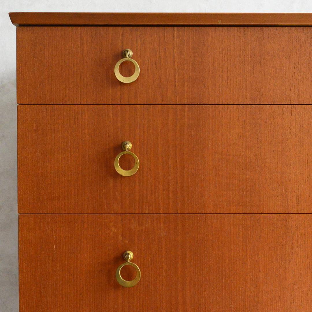 イギリスヴィンテージ ミッドセンチュリー チーク 5段チェスト 北欧家具 タンス