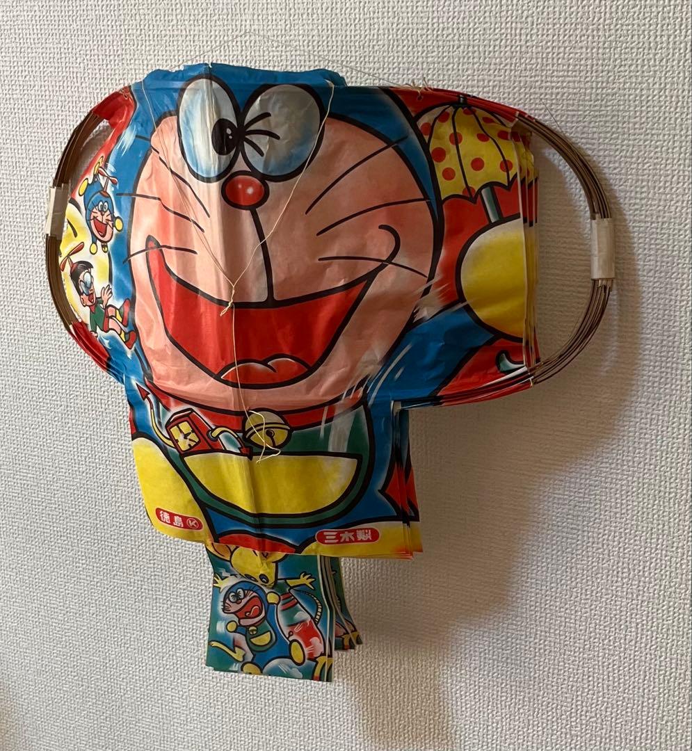 【2月限定価格】【長期保管品】昭和レトロ　竹ひご製　ドラえもん凧　10枚セット