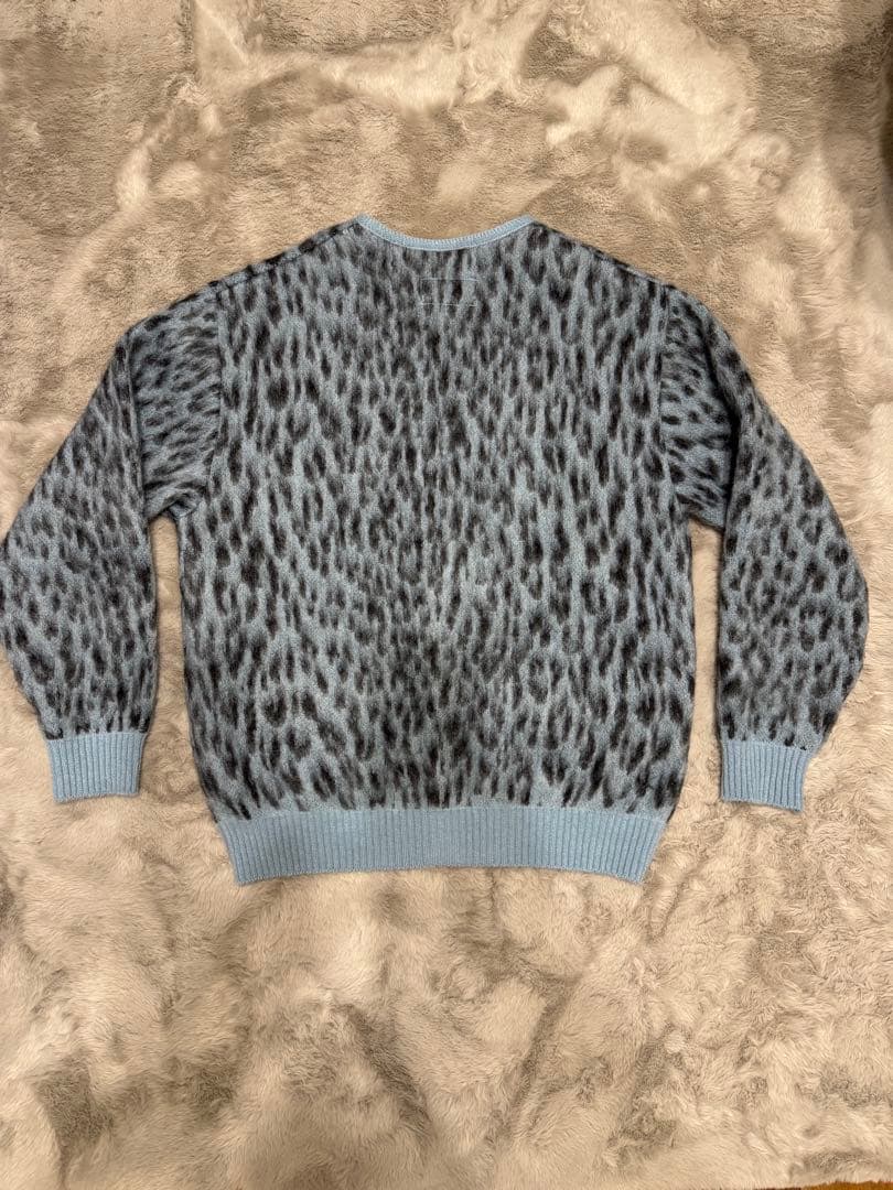 ワコマリア WACKOMARIA レオパード モヘアカーディガン