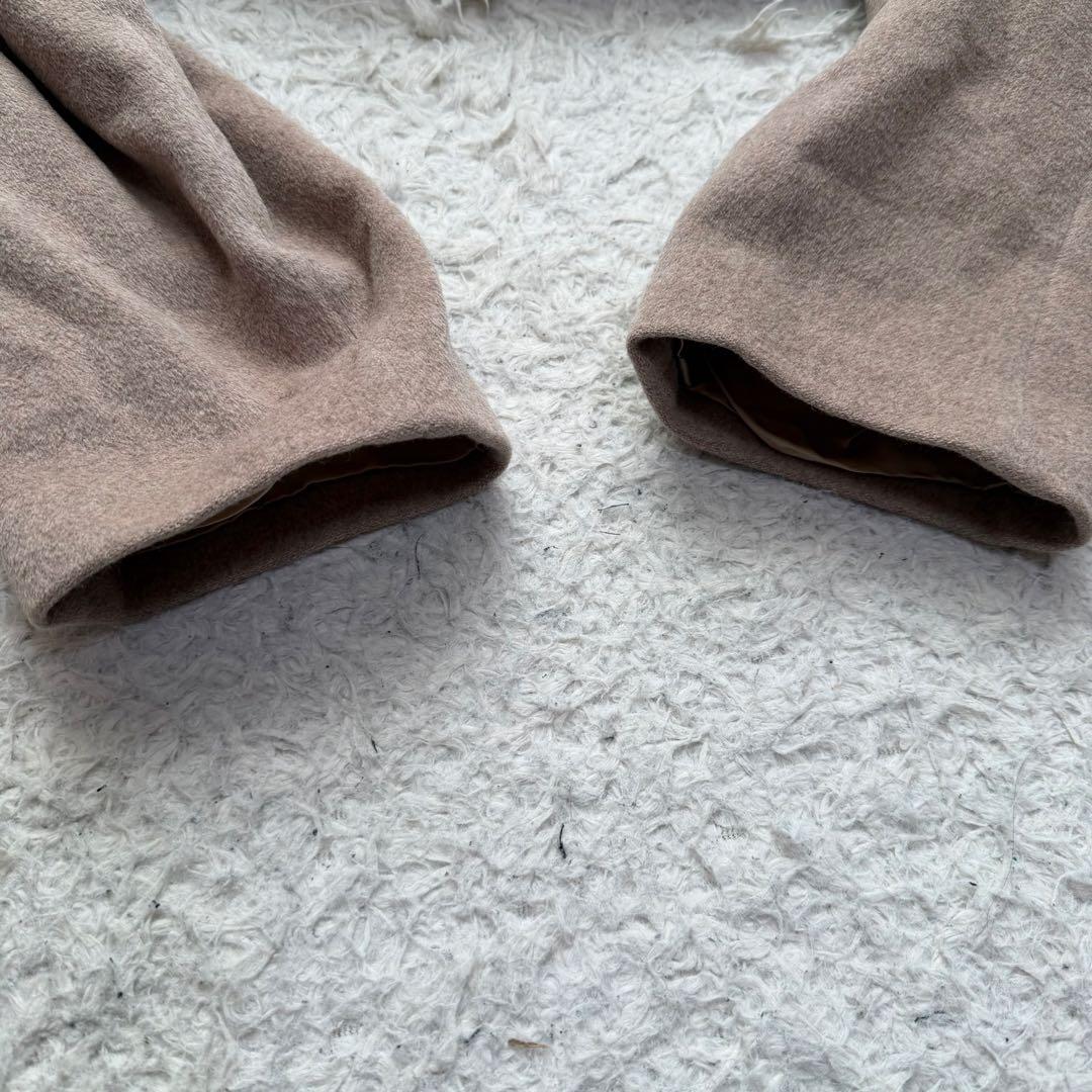 美品XLサイズ相当カシミヤ100% イネド　ベルテッドコート　ロング　ベージュ