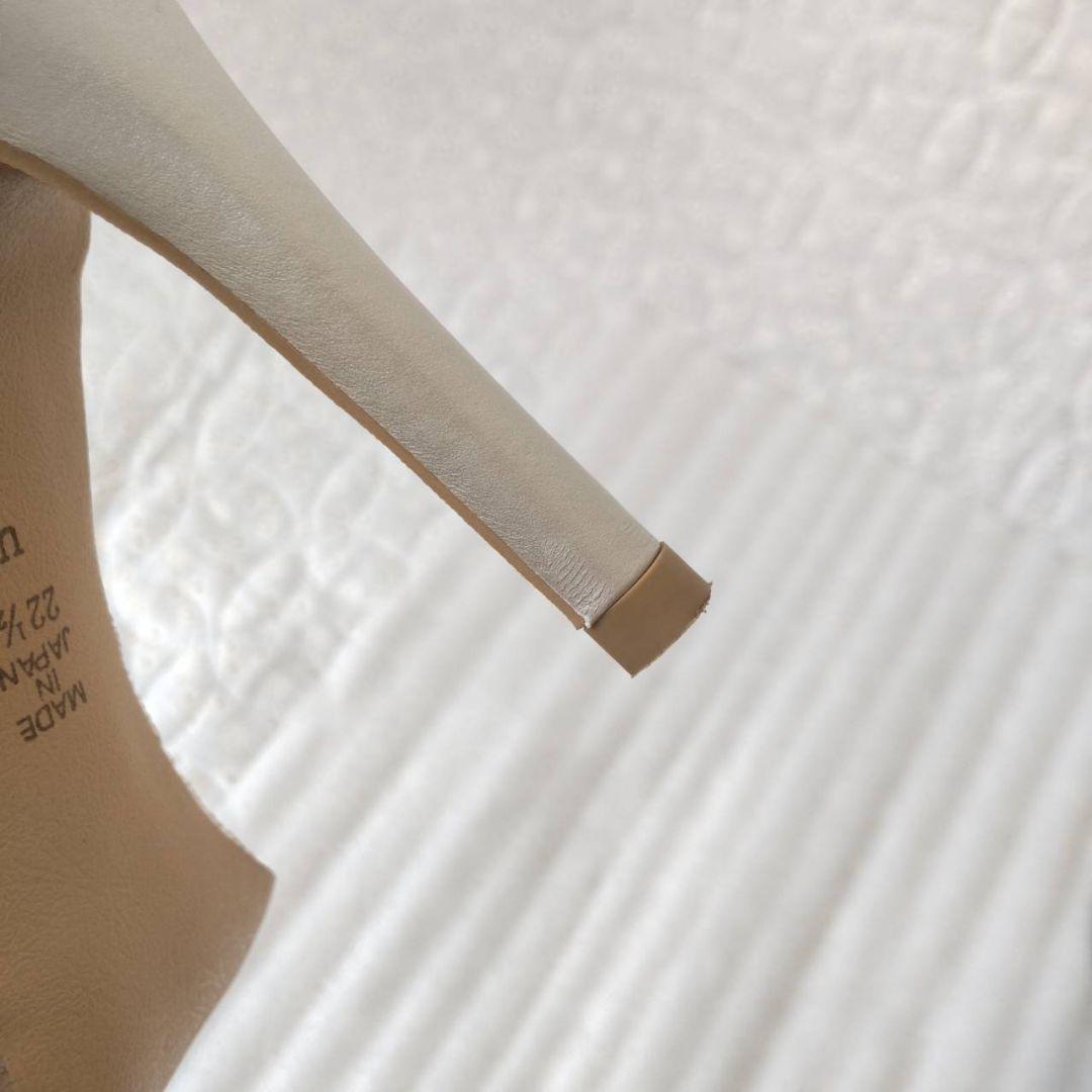 美品✨DIANA グリッターチュールハイヒール プラチナ ウェディング 22.5