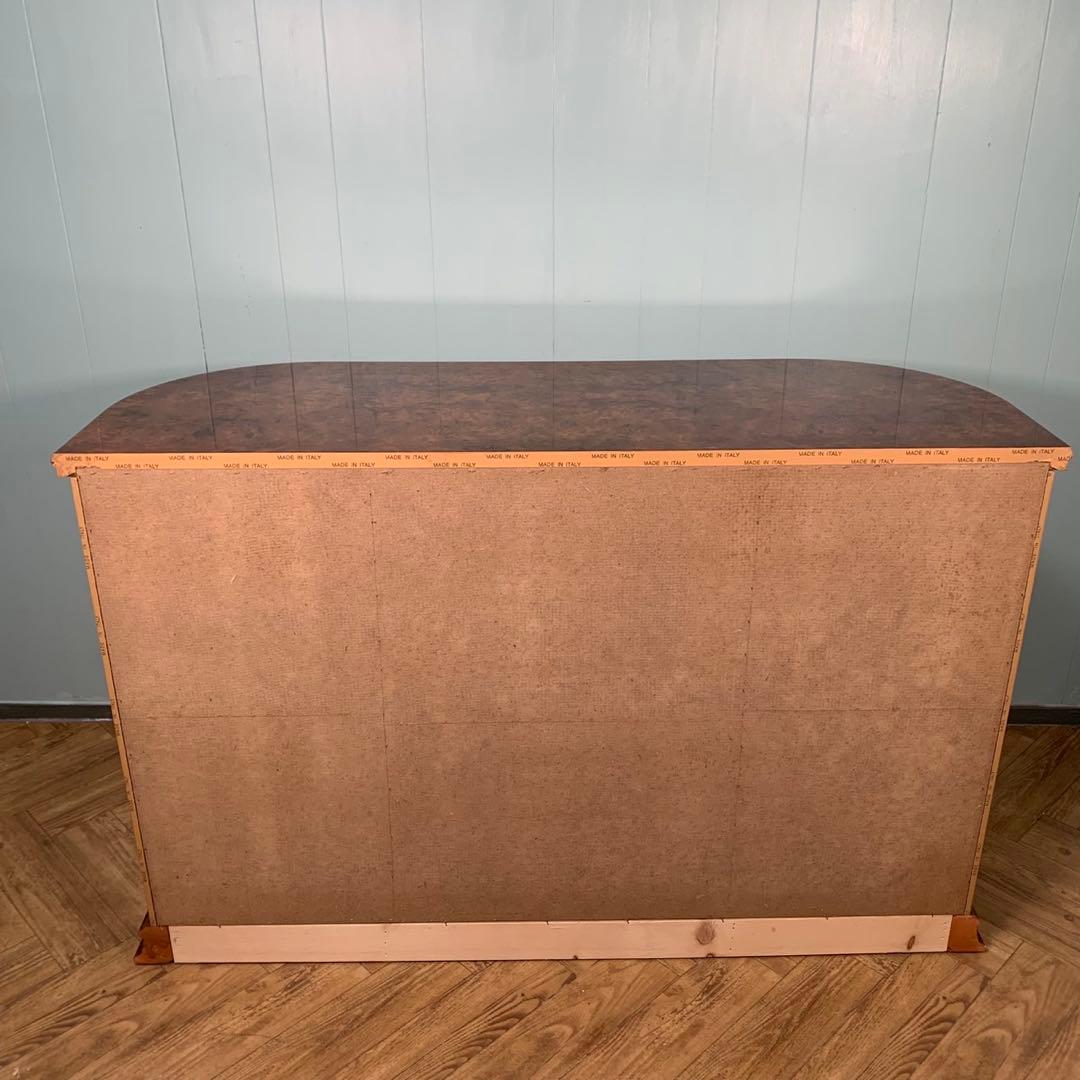 【極美品】イタリア製　象嵌　サイドボード　マホガニー色　アンティーク