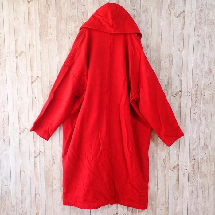 Honnete ウールロングコート レッド ポーランド製