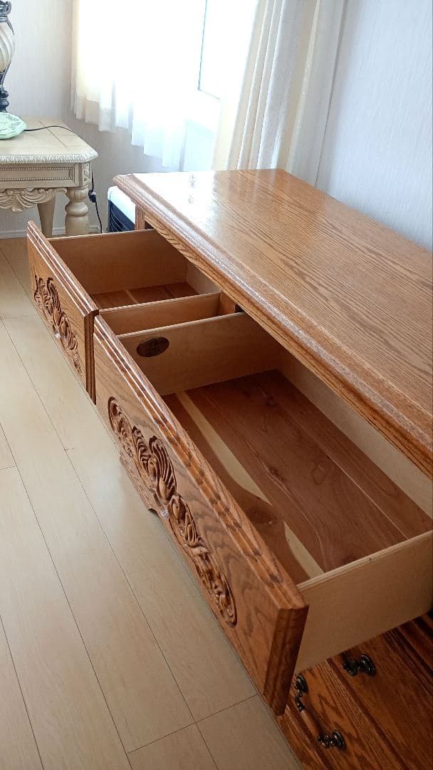 【希少・総無垢オーク心材】アメリカ輸入チェスト