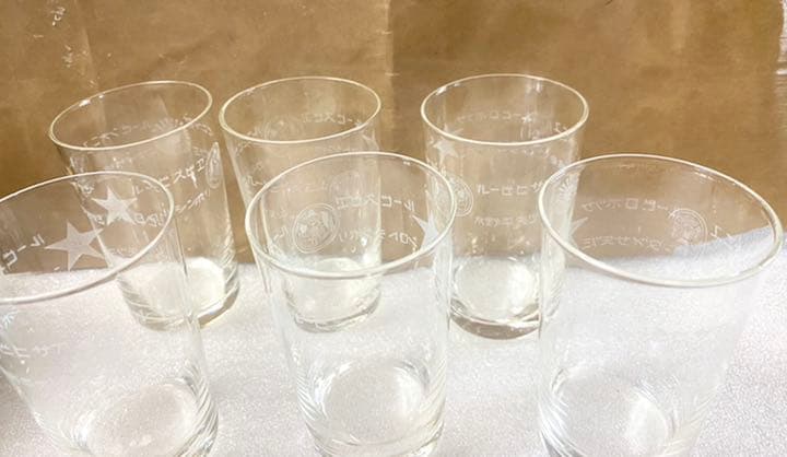 金線サイダー　ユニオンビール　三ツ矢平野水　大日本麦酒株式会社　グラス昭和レトロ